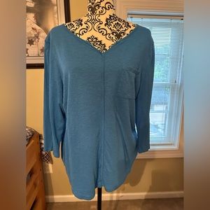Blue quarter sleeve from Chicos